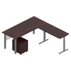 Offices to go Office Desks<Superior Laminate 71" L-Shaped Desk, American (TDOTG21-AML)