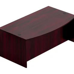 Offices to go Office Desks<Superior Laminate Desking Bow-Front Desk Shell, American Mahogany, 29 1/2"Hx71"Wx42"D