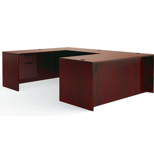 Global Office Desks<Offices to Go Superior Laminate Executive Desk Bundle, American Mahogany (TDOTG1-AML)