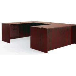 Global Office Desks<Offices to Go Superior Laminate Executive Desk Bundle, American Mahogany (TDOTG1-AML)