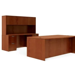 Global Office Desks<Offices to Go Superior Lam Bundle 9, American Dark Cherry Lam, 71"W x 113"L x 65.5"H/29.5"H
