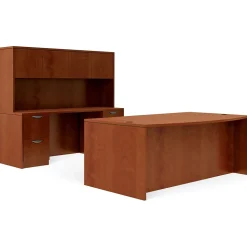 Global Office Desks<Offices to Go Superior Lam Bundle 9, American Dark Cherry Lam, 71"W x 113"L x 65.5"H/29.5"H