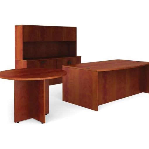 Global Office Desks<Offices to Go Superior Lam Bundle 8, American Dark Cherry Lam, 71" W x 143"L x 29.5"H/71"H, 42"L/W