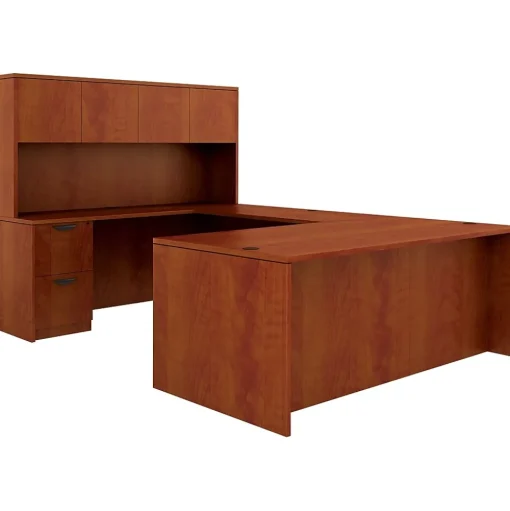 Global Office Desks<Offices to Go Superior Lam Bundle 2, American Dark Cherry Lam, 71"W x 108"L x 65.5"H / 29.5"H