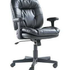 OIF Office Chairs<Bonded Leather Task Chair, Black (ST4819)