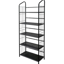 Ore International Bookcases<® 5 Tier Metal Book Shelf, Black