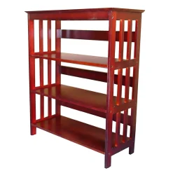 Ore International Bookcases<® Home Decorators Collection 3 Tier Rubberwood Bookcase, Cherry