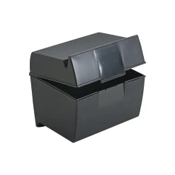 Oxford Index Cards<4" x 6" Index Card Box, Black (OXF 01461)