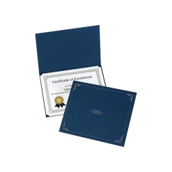 Oxford Awards & Certificates<Certificate Holders, 11.25" x 8.75", Dark Blue, 5/Pack (29900235BGD)