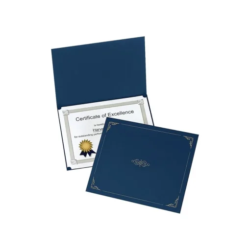Oxford Awards & Certificates<Certificate Holders, 11.25" x 8.75", Dark Blue, 5/Pack (29900235BGD)