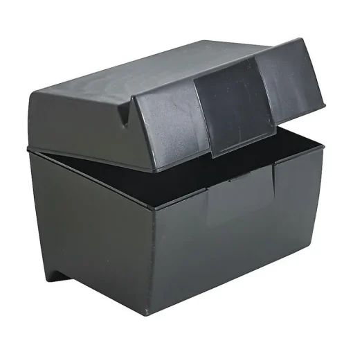 Oxford Index Cards<Index Card File Box, 500-Card Capacity, Black (01581)