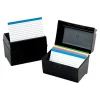 Oxford Index Cards<Index Card File Box, 300-Card Capacity, Black (01351)