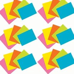 Pacon Index Cards<® 4" x 6" Index Cards, Blank, Bright Assorted Colors, 100/Pack, 6 Packs/Bundle (PAC1721-6)