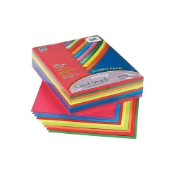 Pacon Card Stock<Array 65 lb. Cardstock Paper, 8.5" x 11", Assorted Colors, 250 Sheets/Pack (101199)