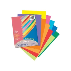 Pacon Card Stock<Array 65 lb. Cardstock Paper, 8.5" x 11", Assorted Colors, 250 Sheets/Pack (101199)