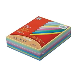 Pacon Card Stock<Array 65 lb. Cardstock Paper, 8.5" x 11", Assorted Colors, 250 Sheets/Pack (101195)