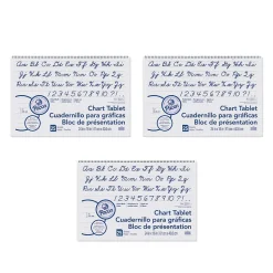 Pacon Easel Paper Pads<Chart Tablet Easel Pad, White, 25 Sheets, 3 Tablets (PAC74620-3)