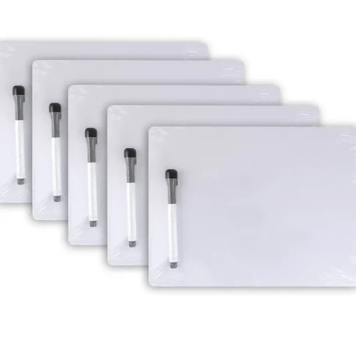 Pacon Dry Erase<® Dry Erase Whiteboard, 1-Sided, Plain, with Marker/Eraser, 9" x 12", 5 Sets (PACAC9881C1-5)