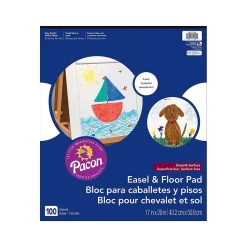 Pacon Easel Paper Pads<Easel Pad, 17" x 20", 50 Sheets/Pad, 2 Pads/Pack (PMMK11200)