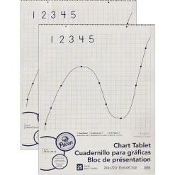 Pacon Easel Paper Pads<Easel Pad, 24" x 32", Grid Lined, 25 Sheets/Pad, 2 Pads/Bundle (PAC74700-2)