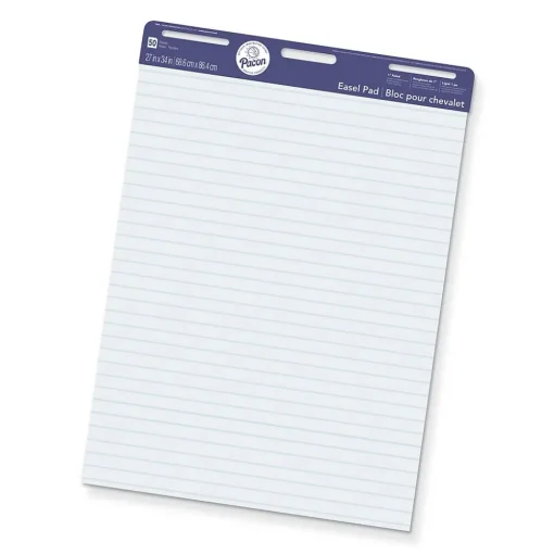 Pacon Easel Paper Pads<Easel Pad, 27" x 34", Lined, 50 Sheets/Pad (PAC3386)