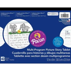 Pacon Classroom Paper<Multi-Program Handwriting Tablet, 40 Sheets, 6/Pack (PAC2484-6)