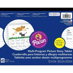 Pacon Classroom Paper<Multi-Program Handwriting Tablet, 40 Sheets, 6/Pack (PAC2483-6)