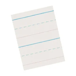 Pacon Classroom Paper<Newsprint Storybook 11" x 8-1/2", 5/8" Ruled Long Way, White, 500 Sheets/Pack (PAC2691)