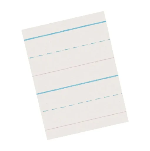 Pacon Classroom Paper<Newsprint Storybook 11" x 8-1/2", 5/8" Ruled Long Way, White, 500 Sheets/Pack (PAC2691)