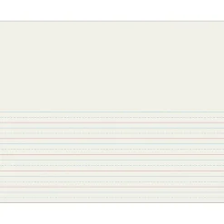 Pacon Classroom Paper<Storybook Paper for D'Nealian Programs 8-1/2" x 11", 1/2" Long Way Ruled, White, 500 Sheets/Pack (PAC2693)