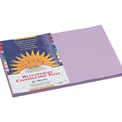 Pacon Construction Paper<SunWorks 12" x 18" Construction Paper, Lilac, 50 Sheets/Pack (7107)