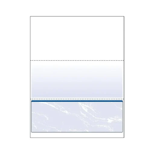 Paris Security & Carbon<DocuGard Standard 8.5" x 11" Security Check On Bottom, 24 lbs., Blue, 500 Sheets/Ream, 2500/Carton (04517P)