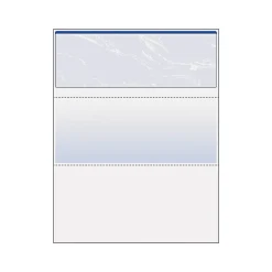 Paris Security & Carbon<DocuGard Standard 8.5" x 11" Business Security Check On Top, 24 lbs., Blue, 500 Sheets/Ream (PRB04501)