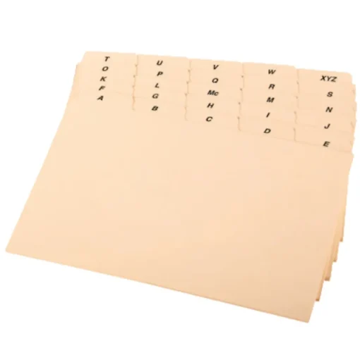 Pendaflex Index Cards<Index Card Dividers for 4" x 6" Cards, Manila, 25/Set (B6425)