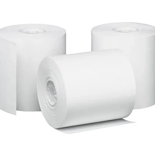 PM Company Pos Paper<Bond Cash Register Paper Rolls, 3" x 85', 50 Rolls/Pack (PMF09228)