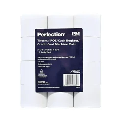 PM Company Pos Paper<Perfection Thermal Cash Register Paper Rolls, 3 1/8" x 230', 10 Rolls/Pack (PMC07906)
