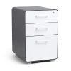 Poppin File Cabinets<, 3-Drawer File Cabinet, Charcoal + White (103539)