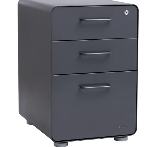 Poppin File Cabinets<Stow 3 Drawer Vertical File, Charcoal, Letter/Legal, 15.75''W (103536)
