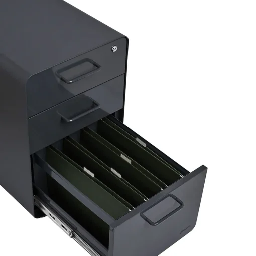 Poppin File Cabinets<Stow 3 Drawer Vertical File, Charcoal, Letter/Legal, 15.75''W (103536)