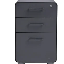 Poppin File Cabinets<Stow 3 Drawer Vertical File, Charcoal, Letter/Legal, 15.75''W (103536)