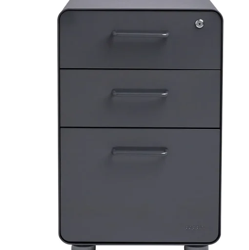 Poppin File Cabinets<Stow 3 Drawer Vertical File, Charcoal, Letter/Legal, 15.75''W (103536)