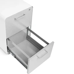 Poppin File Cabinets<, Stow 2-Drawer File Cabinet, White & Light Gray (101834)