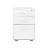 Poppin File Cabinets<Stow 3-Drawer Mobile Vertical File Cabinet, Letter/Legal Size, Lockable, 24"H x 15.75"W x 20"D, White (100425)