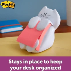 Post-it Pop-Up Dispensers<® Cat Pop-Up Dispenser for 3" x 3" Notes, White (CAT-330)
