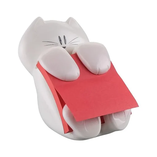 Post-it Pop-Up Dispensers<® Cat Pop-Up Dispenser for 3" x 3" Notes, White (CAT-330)