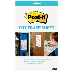 Post-it Dry Erase<® Dry Erase Sheets, 7" x 11.3", 3/Pack (DEFSHEETS-3PK)