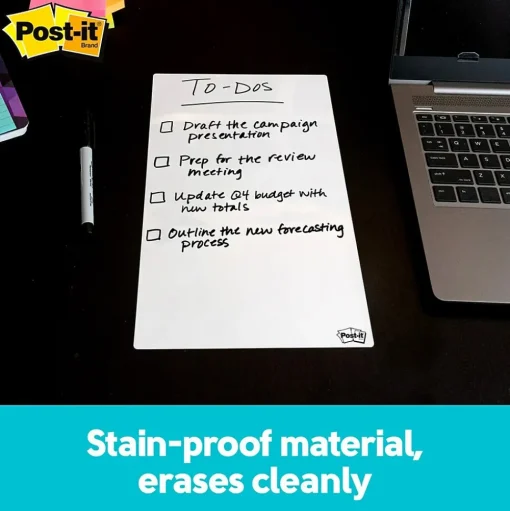 Post-it Dry Erase<® Dry Erase Sheets, 7" x 11.3", 3/Pack (DEFSHEETS-3PK)