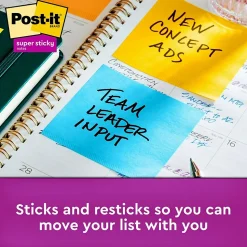 Post-it Post-It Notes<Full Adhesive Notes, 3" x 3", Energy Boost Collection, 30 Sheet/Pad, 4 Pads/Pack (F3304SSAU)