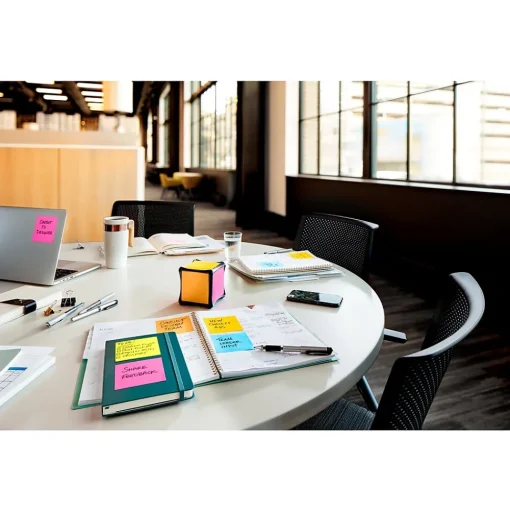 Post-it Post-It Notes<Full Adhesive Notes, 3" x 3", Energy Boost Collection, 30 Sheet/Pad, 4 Pads/Pack (F3304SSAU)