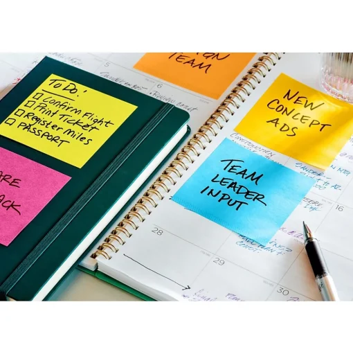 Post-it Post-It Notes<Full Adhesive Notes, 3" x 3", Energy Boost Collection, 30 Sheet/Pad, 4 Pads/Pack (F3304SSAU)